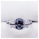 Silver Mystic Topaz (3.5G) Ring, size 7