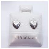Silver Heart Shaped Earrings