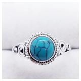 Silver Turquoise (3G) Ring, 6.75