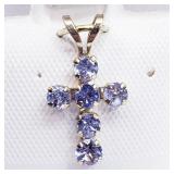 10K Yellow Gold Tanzanite Pendant, Made in Canada