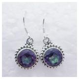 Silver Mystic Topaz Earrings