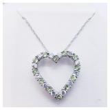 Silver Peridot Necklace