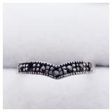 Silver Marcasite Ring, size 7