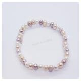 Silver Flexible Pearl Bracelet