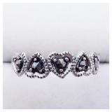 Silver Marcasite Ring, size 8.5
