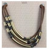 ViVI 3 Strand Gold Tone Necklace New with Tag $35