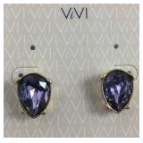 ViVI Purple Crystal Earrings New with Tag $ 26