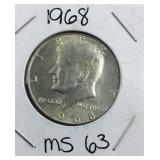 1968 D Kennedy Half Dollar