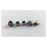 Set of 5 Sterling Silver Charm Bracelet Beads
