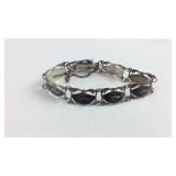 Sterling Silver Siam 7 inch Bracelet