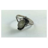 Sterling Silver Mother of Pearl Ring Size 6