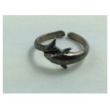 Sterling Silver Dolphin Toe Ring