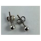 Sterling Silver Ball Earrings