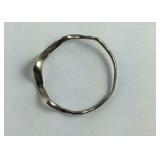 Sterling Silver Wavy Band Size 10