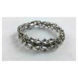 Sterling Silver 7.5 inch Braided Thick Bracelet