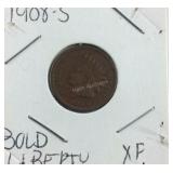 RARE 1908 S Indian Head Penny KEY DATE