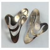 Sterling Silver Large Earrings