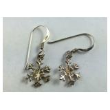 Sterling Silver Snowflake Earrings