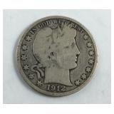 1912 S Barber Half Dollar