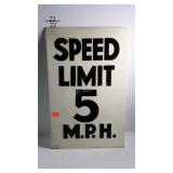 Fiberglass speed limit sign, 14 x 22