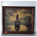 Painting. Oil on canvas framed Wall Artwork