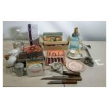 Miscellaneous group, includes knives, radio alarm