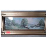 Wall Print framed having Cottage landscape Scene