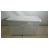 Sterilite clear tote bin with lid
