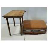 Samsonite suitcase and folding stool