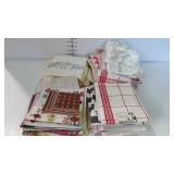 Vintage linens - tea towels, napkins, hankies,