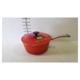 Enamel on cast iron 7-1/2" pot with lid