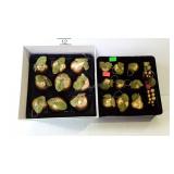 Ornaments - golden fruit shaped with storage box