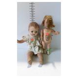 2 Vintage dolls - 24" soft body composition with