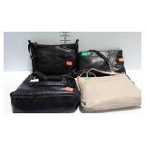 4 Ladies handbags with tags, appear to be unused