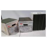 Three boxes of used legal size hanging file