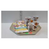Owl decor - mugs, and kitchen towels