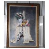 Art Work. Oil on canvas still life themed