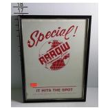 Advertising, Arrow Premium Beer sign, framed, 13