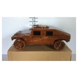 Decor piece, wooden car with box