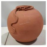Pottery vase by Kitty bright, made in Portugal,