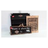 Wooden motorcycle wall hangings, Harley Davidson