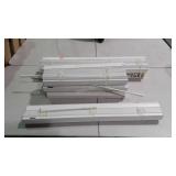 6 Window Mini blinds, three are 24", one 36", and