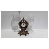 Home deco -pair of Lead crystal footed urn vases,