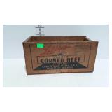 Wood advertisement crate, Libby