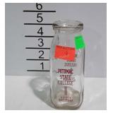 Half pint dairy bottle - Potomac State College,