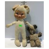 2 Vintage stuffed plush toys