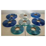 Crafting ribbon, 8 rolls of shimmering and satin