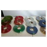 Crafting ribbon, a dozen rolls of shimmering