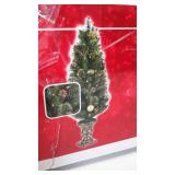 Holiday prelit porch tree, 4 feet in potted
