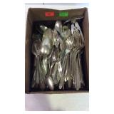 Silver plate, mixed patterns, box of